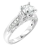 0.62 ct Round Diamond Engagement Ring Setting 18k White Gold 0.62 ct Round Diamond Engagement Ring Setting 18k White Gold