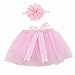 Voberry® Newborn Baby Girls Photo Prop Outfits Tutu Skirt with Elastic Headband (Pink)