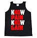 FTD Apparel Men's No Pain No Gain Motivation Tank Top