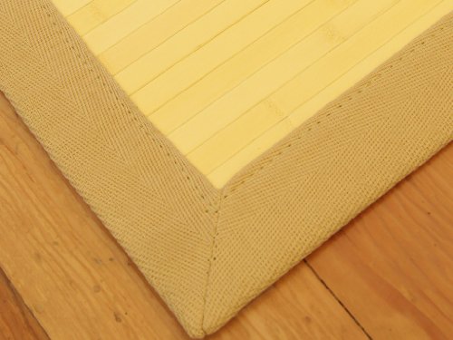 Oslo Bamboo Rug 4x6, Non-Slip Dotted Felt Backing
