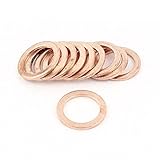uxcell フラット　銅　クラッシュワッシャー　密封リング　ガスケット 10個入り　13 x 18 x 1.5mm