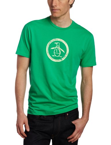 Original Penguin Mens Distreshort Sleeveed Circle Lo Shirt