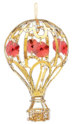 24k Gold Balloon Ornament… with Red Swarovski Crystal 24k Gold Balloon Ornament… with Red Swarovski Crystal