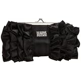 Savanna Satin Ruffle Flat Clutch