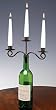 Wine Bottle Triple Arm Candleabra Candelabra Candle Holder Decor Centerpiece Center Piece Taper Stick