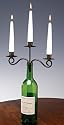 Wine Bottle Triple Arm Candleabra Candelabra Candle Holder Decor Centerpiece Center Piece Taper Stick