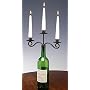 Wine Bottle Triple Arm Candleabra Candle Holder Decor Centerpiece Taper Stick