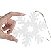 Rustic White Snowflake Christmas Ornaments | 12 Pieces Ready to Hang