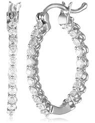 10k Gold Diamond Hoop Earrings (1 cttw, H-I Color, I2-I3 Clarity)