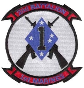 USMC 2nd Battalion 1st Marines 4" Hook & Loop Backed Military Patch