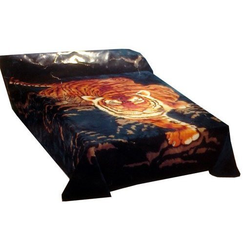 *!!Sale Queen Size WHITE Bengal Tiger Korean Mink Blanket Blankets