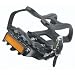 Sunlite Bicycle 9/16 in Low Fat Type Plastic Mountain Pedals with Clips and Straps, 1 pair