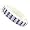 White Gold Tone Stretchable Link Tennis Bracelet with Diamond Cut Cubic Zirconia Crystal Three Strands Blue and Clear