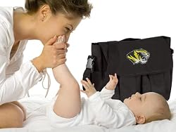 Mizzou Diaper Bag Official NCAA College Logo Deluxe University of Missouri Tigers - Baby Bag - BEST Baby Shower GIFT for New Dad, Father or New Mom Mother GIFTS