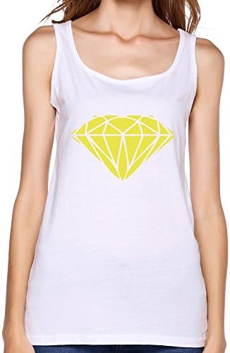 Marycel Women's Black Diamond Tank Top White L