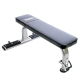 TKO Flat Bench, Wide Profile for Stability During Training - Non Adjustable, Fitness, Exercise, Gym, Home, Weight, Workout, Rubber Feet
