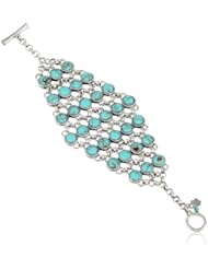 Lucky Brand Multi-Set Stone Link Bracelet, 7.63"
