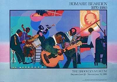 Cover image : Jamming At The Savoy by Romare Bearden - Fine Art Print / Poster - 31.75 x 22.00