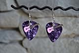 Purple Guitar Pick Earrings with Pink Guitar Charms Unique Design By Atlantic Seaboard Trading Co.