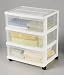 Kitchen & Housewares : 3 Drawer Wide Chest- White