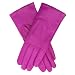 Italian Cashmere Lined Leather Gloves Size 7 Color FUSCHIA