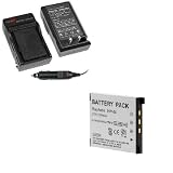 Lithium-Ion Battery + Battery Charger with Car Adapter for Casio Exilim Card EX-S10 / EX-S10BE / EX-S10BK / EX-S10RD / EX-S10SR / EX-Z9 / EX-Z9BK / EX-Z9EO / EX-Z9PK / EX-Z9SR /EX-Z85 / EX-Z85BN / EX-Z85EO / EX-Z80 / EX-Z80BE / EX-Z80BK / EX-Z80GN EX-Z80PK / EX-Z80SR EX-Z80VP / EX-FS10 / EX-FS10BE / EX-FS10GY / EX-FS10RD / EX-Z29 / EX-Z29BE / EX-Z29BK / EX-Z29PE / EX-Z29PK EX-Z29SR / EX-S12 / EX-S12BK / EX-S12GN / EX-S12PK /EX-S12SR