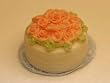 Dollhouse Miniature Pink Roses Trimmed Cake