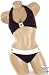 Black 2 pc Bikini Halter Top Bathing Suit Swimsuit L JUNIOR SIZE LARGE