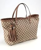 GUCCI (グッチ) トートバッグ ベージュ ブラウン 218499 F4G1G 9780の画像