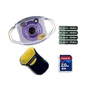 Crayola 2.1MP Digital Camera Purple with 2GB Accessory Bundle