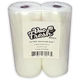Vac-Fresh Rolls Embossed 4mil Vacuum Sealer Bags, 11-Inch x 50-Feet, 2 Rolls