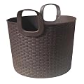 KETER Round Rattan Flexl Tub 27L �\�t�g�o�P�c �u���E�� 17192438