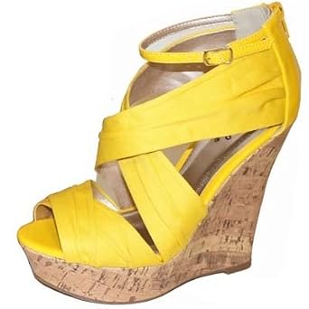 PEEP TOE STRAP DESIGN CUTE WEDGES
