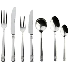 Arthur Price 88-piece Fusion cutlery set for 12 people in a modern canteen