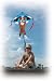 Large Easy Flyer Kite - Sparky Dog (46" X 90") with 300 Ft 30lb Test Kite String and Winder