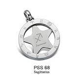 The Stainless Steel Jewellery Shop - Modern Stainless Steel Spinning Zodiac Pendant "Sagittarius" with a FREE 2.4mm 50cm Ball Chain