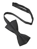 Black Silk Satin Bow Tie
