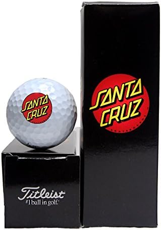 Titleist Pro V1 Golf Balls with Santa Cruz Classic Dot Logo and Custom Sleeve (3 balls)