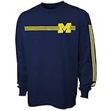 adidas Michigan Wolverines Navy Blue Money Long Sleeve T-shirt