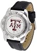 Texas A&M Aggies Suntime Mens Sports Watch w/ Leather Band - NCAA College Athletics