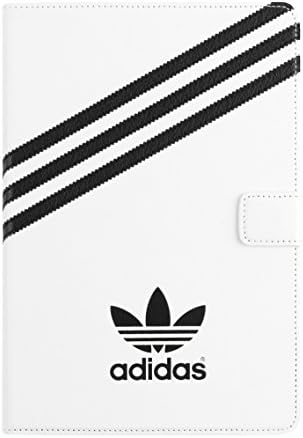 Adidas Originals iPad Mini/Retina durable polycarbonate frame Includes microfibre lining with Built-in Magnetic Button Closure and Multi-Angle Stand Case (White/Black)