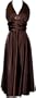 Marilyn Satin Halter Bridesmaid Dress Junior Plus Size Holiday Prom Gown