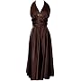 Marilyn Satin Halter Dress Plus Size Holiday Gown