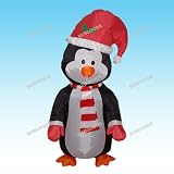 4 Foot Christmas Inflatable Cute Standing Penguin with Christmas