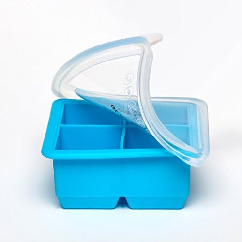 GLACEUX Extra Large Commercial Grade Silicone Tray WITH LID - NO Odors, NO Spills - Create Giant 2 Inch Cubes