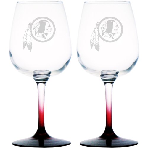 Boelter Washington Redskins 12oz. Clear Wine Glasses- Set of 2 Set of 2