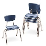 3000 Series Classroom Chairs, 14in Seat Height, Navy, Four/carton