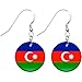 Azerbaijan Flag Earrings title=