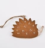 Igel Anhänger Herbst Deko Holz natur Herbst Weihnachten (7x11x1cm)