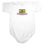 Baby Bodysuit White " Property Of Ethiopian Nation / Flag Transfer " Ethiopia Country 9 - 12 Months